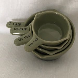Longaberger WT SAGE Measuring Cup Set